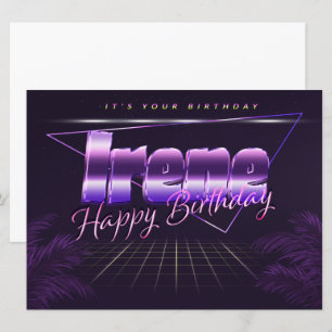 Irene Name First Name purla retro card Birthday