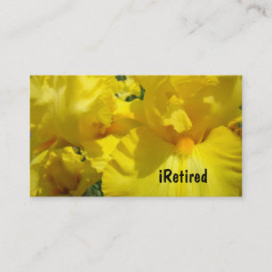 iRetired Business Cards Retirement Nature Irises