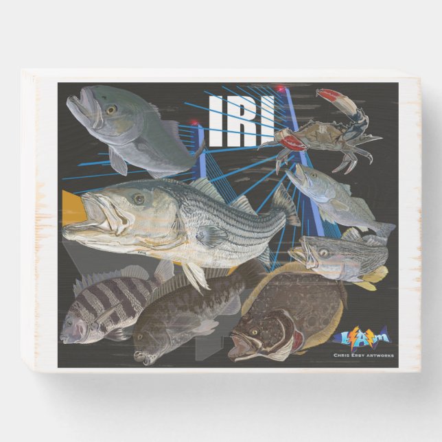IRI FISH WOODEN BOX SIGN (Front Horizontal)