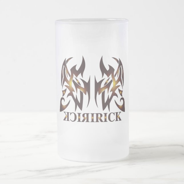 Irick Beer Glass Frosted Glass Beer Mug (Center)
