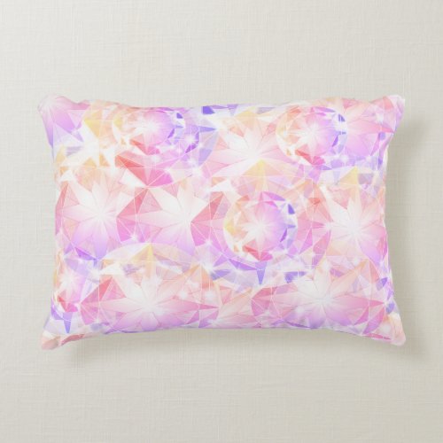 Iridescence Pink Lavender Brilliant Crystal Accent Pillow