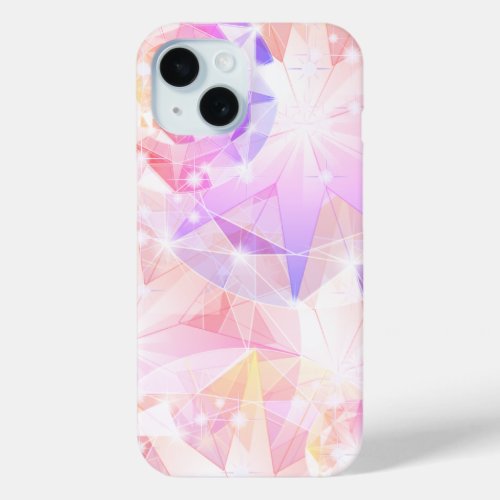 Iridescence Pink Lavender Brilliant Crystal iPhone 15 Case