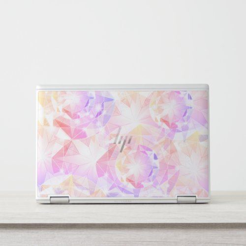Iridescence Pink Lavender Brilliant Crystal HP Laptop Skin