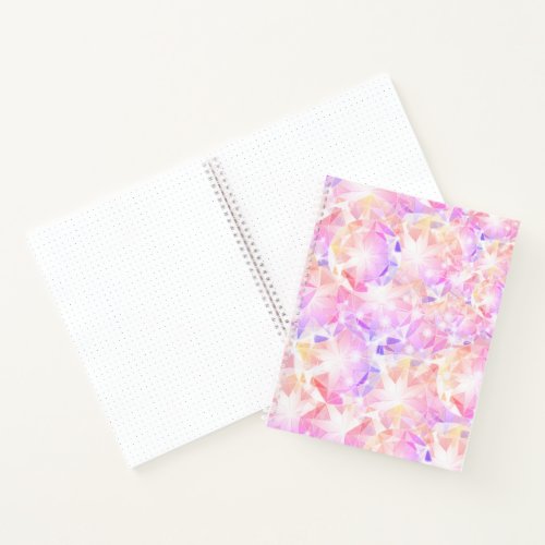 Iridescence Pink Lavender Brilliant Crystal Notebook