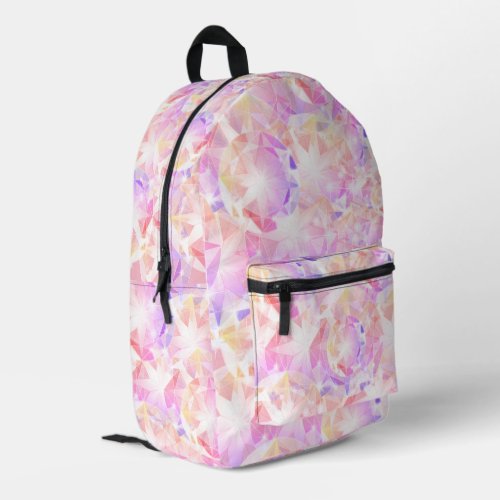 Iridescence Pink Lavender Brilliant Crystal Printed Backpack