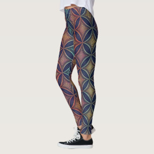 Iridescent 3D Morphing Shapes Seamless Futuristi Leggings