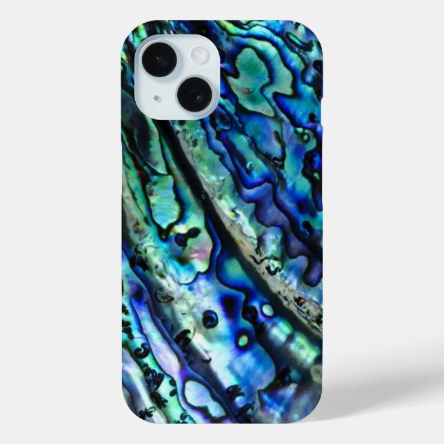 Iridescent Abalone Shell Abstract Blue Green Case-Mate iPhone Case (Back)