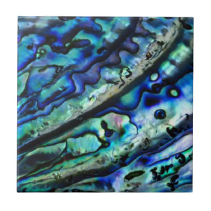 Iridescent Abalone Shell   Abstract Ceramic Tile
