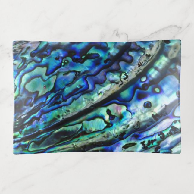 Iridescent Abalone Shell | Abstract Trinket Tray (Front)