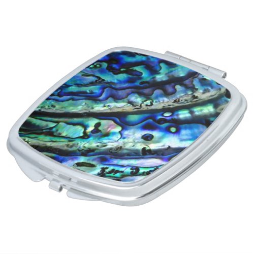 Iridescent Abalone Shell  Custom compact mirror
