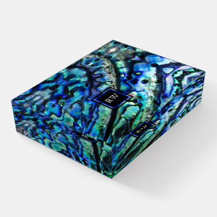 Iridescent Abalone Shell Monogram Paperweight