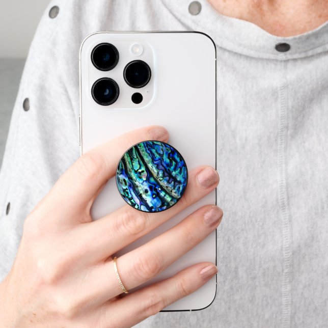 Iridescent Abalone Shell PopSocket (Hand)