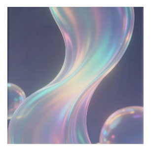 Iridescent Abstract Bubble Flow Acrylic Print