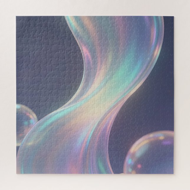 Iridescent Abstract Bubble Flow Jigsaw Puzzle (Vertical)