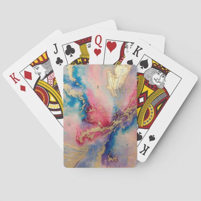 Iridescent Abstract Painting  Poker Cards (Back)