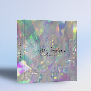 Iridescent Angel Tinsel Modern Glam 3 Ring Binder