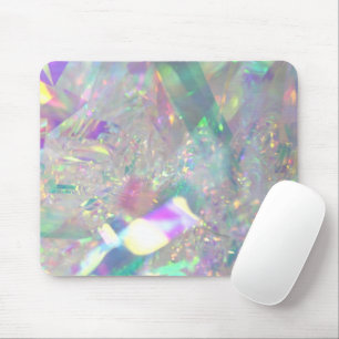Iridescent Angel Tinsel Modern Glam Mouse Pad