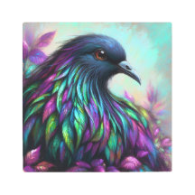 Iridescent Avian Beauty: Pastel Feathered Splendor