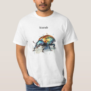Iridescent Beetle in Watercolor, custom T-Shirt