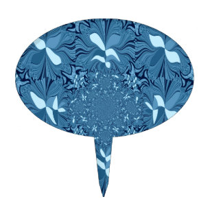 Iridescent blue. cake topper