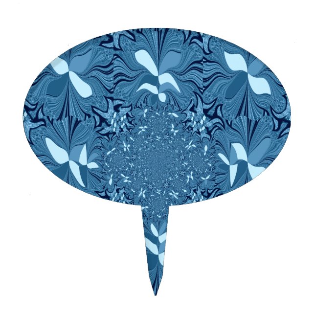 Iridescent blue. cake topper (Front)
