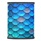 Iridescent Blue Green Glitter Mermaid Fish Scales Lamp Shade (Right)