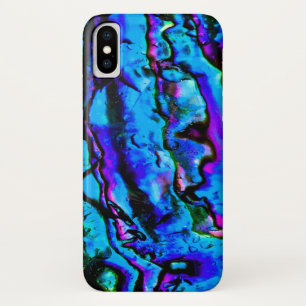 Iridescent Blue Green Purple Marbled Beautiful iPhone X Case