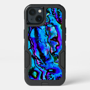 Iridescent Blue Green Purple Marbled Beautiful iPhone 13 Case