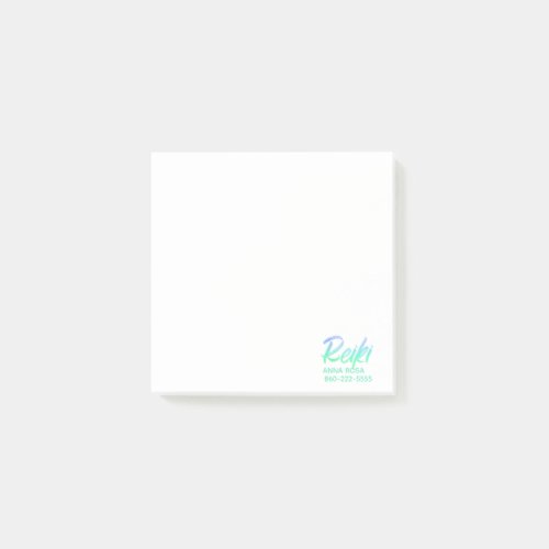 *~* Iridescent Blue Green &amp; Turquoise Reiki Post-it Notes