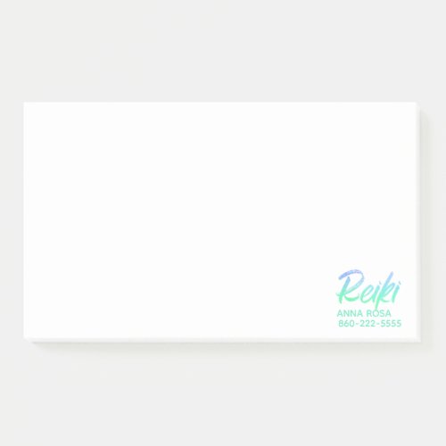 *~* Iridescent Blue Green &amp; Turquoise Reiki Post-it Notes