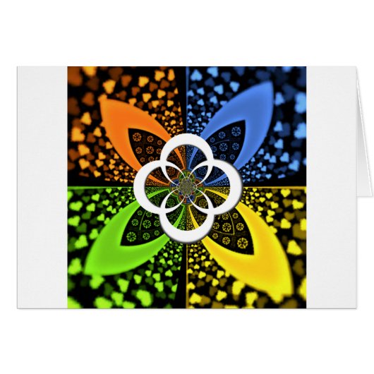 Iridescent blue green yellow Hearts (Front Horizontal)