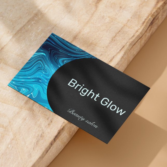 Iridescent Blue Teal Aqua Esthetician Qr Code  Business Card (Iridescent Blue Teal Aqua Esthetician Qr Code Business Card)