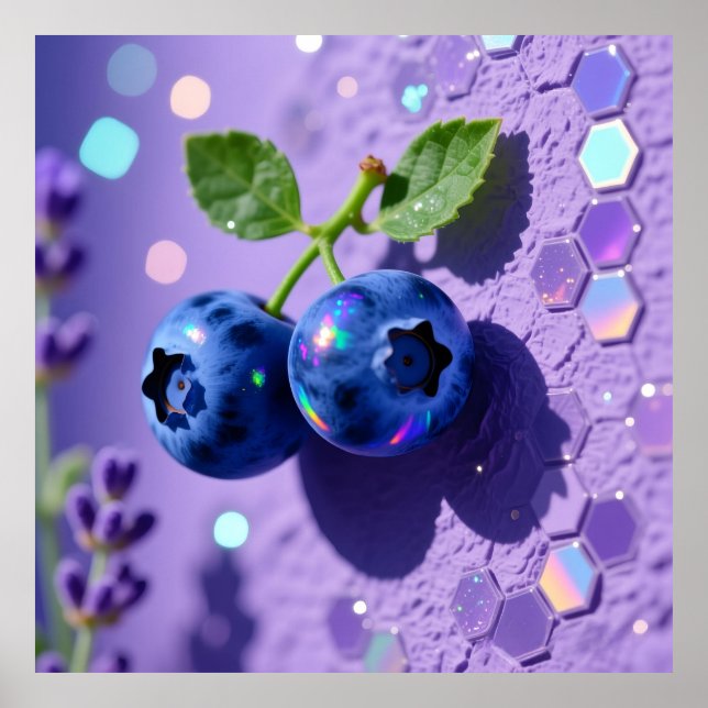 Iridescent Blueberry Magic Poster (Front)