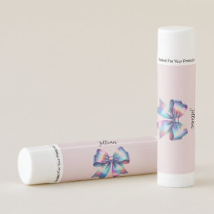 Iridescent Bow Personalized  Lip Balm
