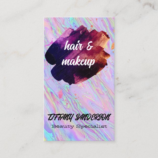 Iridescent | Brushed Business Card (Front)