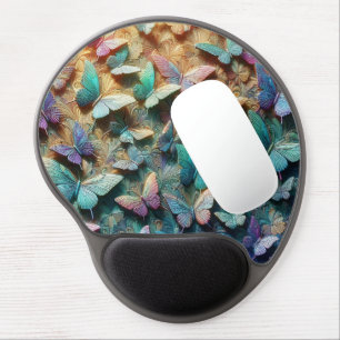 Iridescent Butterfly Garden Mousepad