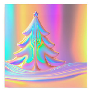 Iridescent Christmas Tree Acrylic Print