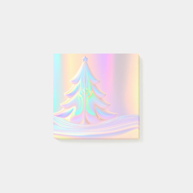 Iridescent Christmas Tree Post-it Notes (Front)