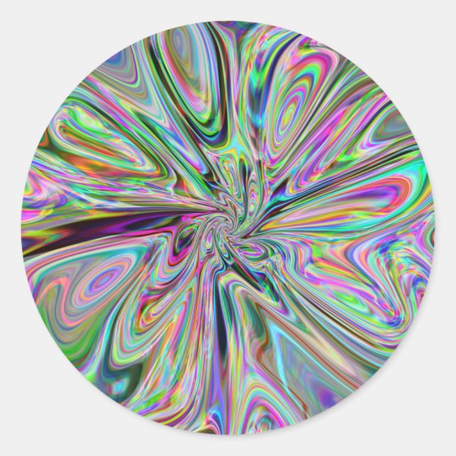 Iridescent Chrome 12 Classic Round Sticker (Front)