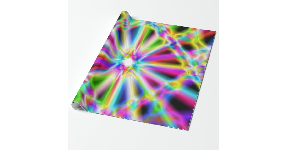 Iridescent Chrome 3 Wrapping paper Zazzle