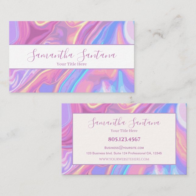 Iridescent Color Business Card (Front/Back)