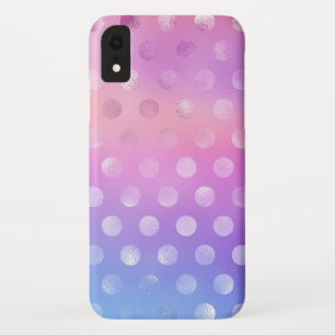 Iridescent Colors with Polka Dots Pattern iPhone XR Case