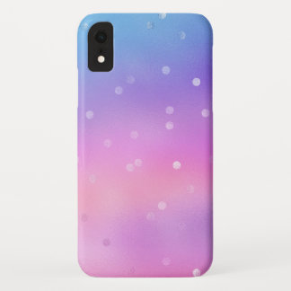 Iridescent Colors with Polka Dots Pattern iPhone XR Case