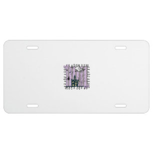 Iridescent Coquette Halloween License Plate