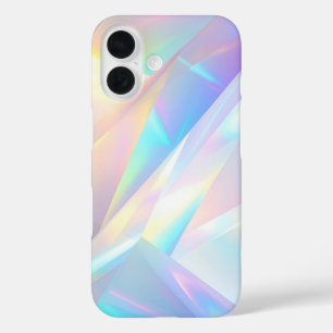 Iridescent Crystal Prism Holographic Design iPhone 16 Case