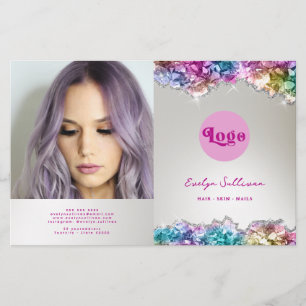 iridescent crystals bifold brochure