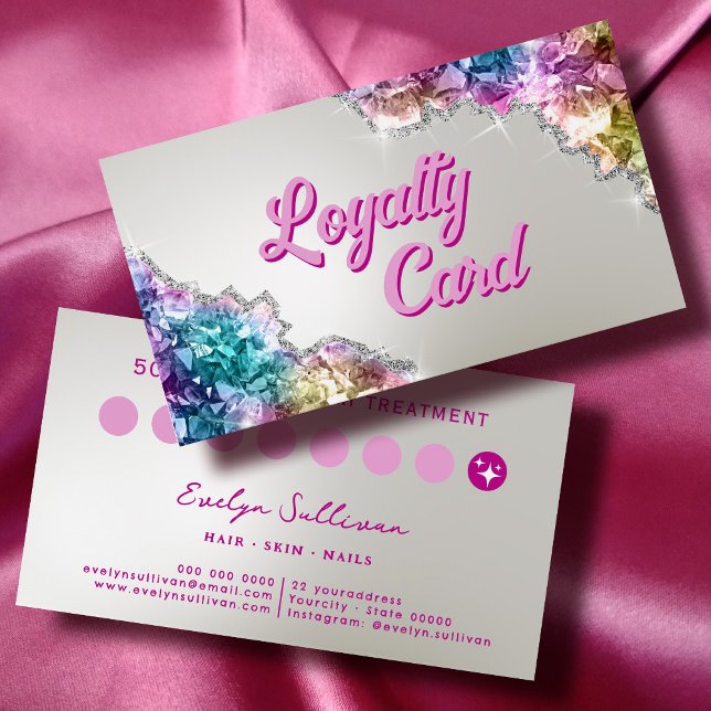 Iridescent crystals loyalty card (Creator Uploaded)