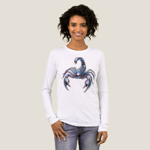 Iridescent Cyber Scorpion Mechanical Art Tri-Blend Shirt