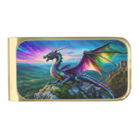 Iridescent Dragon Guards His Land