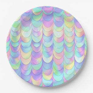 Iridescent Dragon Scale Paper Plates